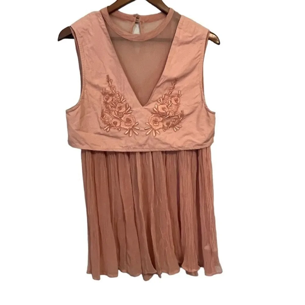 Free People Rose Pink Sleeveless Top
